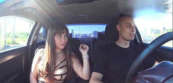 FAKE TAXI WITH A GIRL FROM EXCORT